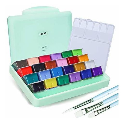 Himi Gouache Paint Set, 24 Colors X 30ml Unique Jelly Cup De