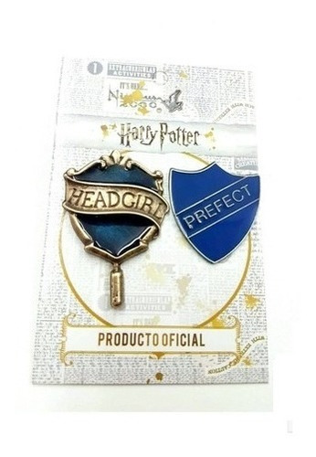 Pin Harry Potter Headgirl + Prefecto Casas Licencia Oficial