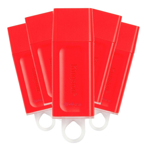 Kit 25 Memoria Usb 64gb Kingston Datatraveler 3.2 Color Rojo