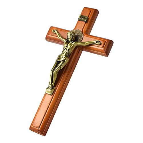 Crucifijo | Cruz De Pared De San Benito | Cruz De Mader...