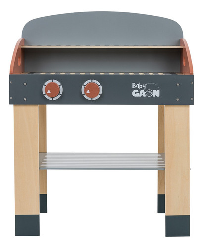 Cocinita De Juguete Parrilla Asador Juego Didáctico Infantil Color Gris/naranja