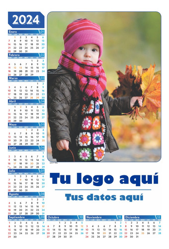 300 Almanaques Calendarios 23x31cm Personalizados S23