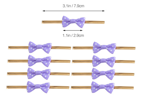 Lazo Morado Con Forma De Lazo Con Lunares, 20 Unidades, Para