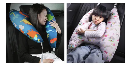 La Almohada De Viaje Para El Asiento Trasero Dinosaurio Azul