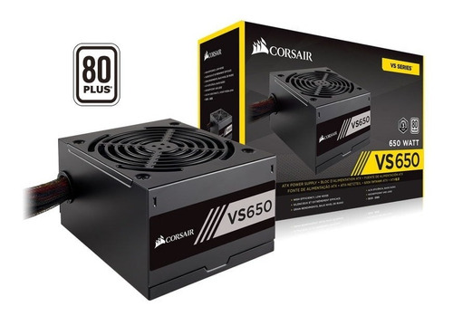 Fonte Corsair 650w, 80 Plus White, Vs650 - Cp-9020172