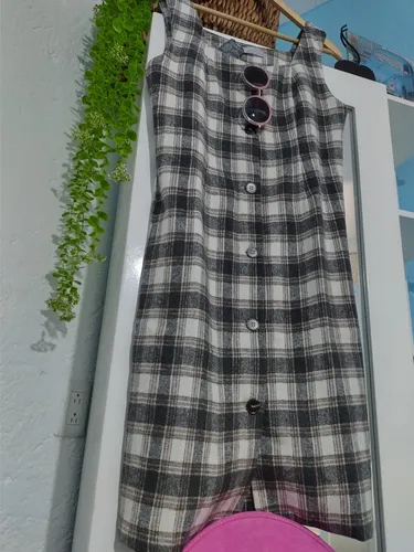 Vestido overol cuadros sales