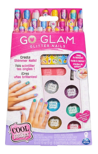 Set Manicure Para Uñas Con Glitter Go Glam - Cool Maker