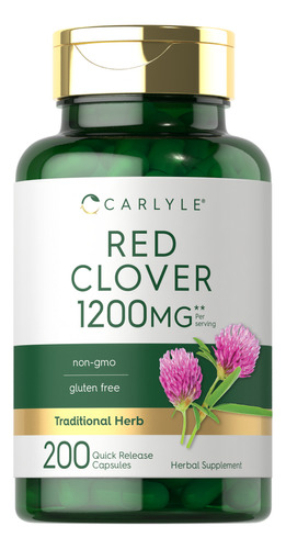 Red Clover Blossom 1200mg | 200 Capsulas  Carlyle 