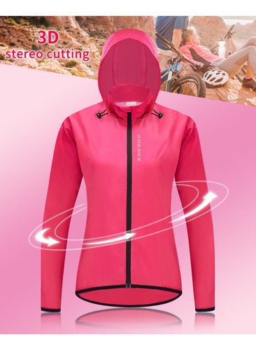 Chaqueta De Ciclismo Con Capucha A Prueba De Viento Y Abrigo
