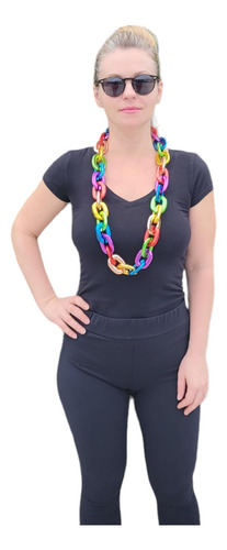Zugar Land Colores Metálicos 38 Collar De Arco Iris Con Cade