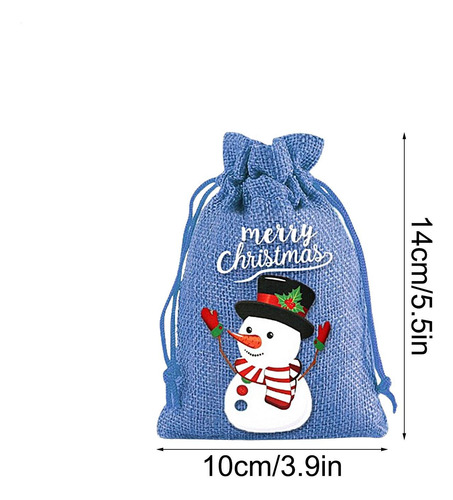 Bolsas Con Cordón Navideñas Bolsas De Arpillera Con Cordón 1