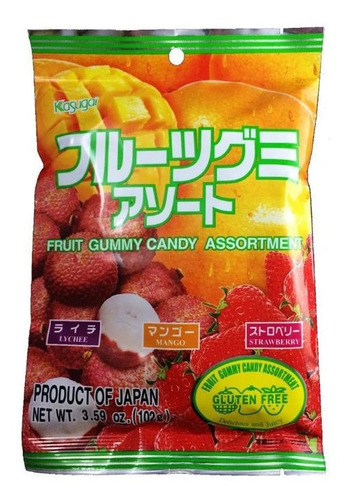 Imagen 1 de 3 de Gomitas De Sabores Kasugai Fruits Assortment Japonesas