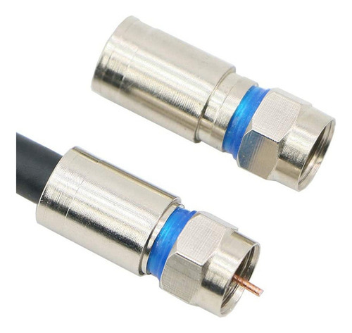Conector Coaxial Coaxial De Compresión Rg6 F Para Sa -