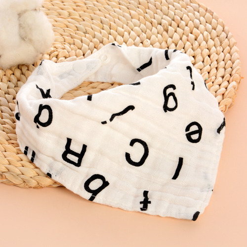 Babero De Algodón Para Bebés, 4 Capas, Tela Para Eructos