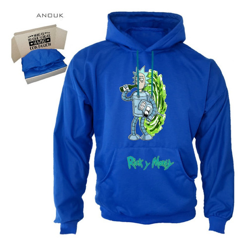 Imagen 3 de 10 de Buzo Hoodie Personalizado Unisex Rick And Morty Estampado