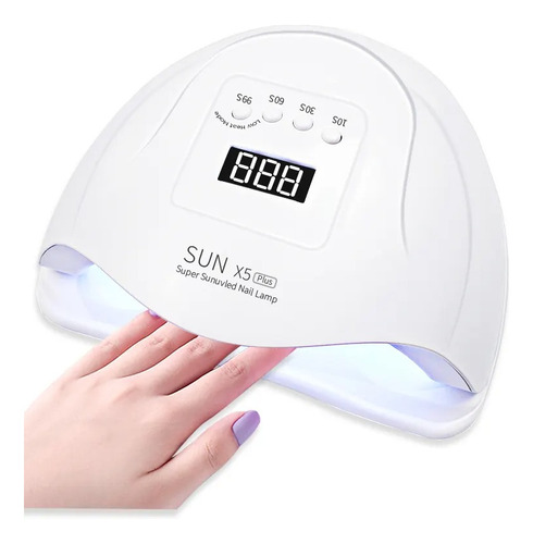 Lagom Lámpara De Uñas De 120w Led Uv 36 Luces  Esmalte De Gel Secado De Uñas, Secador De Uñas Luz De Uñas Para Esmalte De Gel Con 4 Ajustes De Temporizador Lámpara De Gel De Curado Portátil Más Rápido