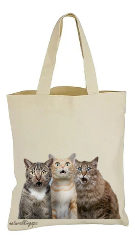Tote Bag Estampado  Gatos Mascotas Catlover Natural King