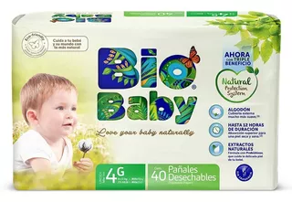 Pañales Biobaby Etapa 4 Unisex 40 Pañales