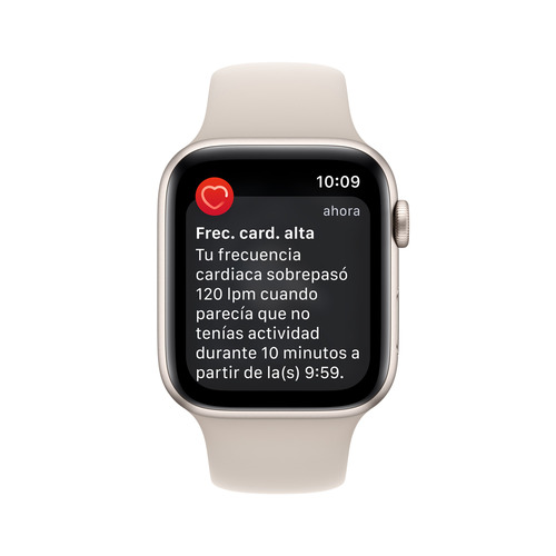 Imagen 7 de 10 de Apple Watch Se (2da Gen) (gps) Aluminio Plata De 44 Mm Color de la correa Correa Deportiva Blanca Color del bisel Plateado