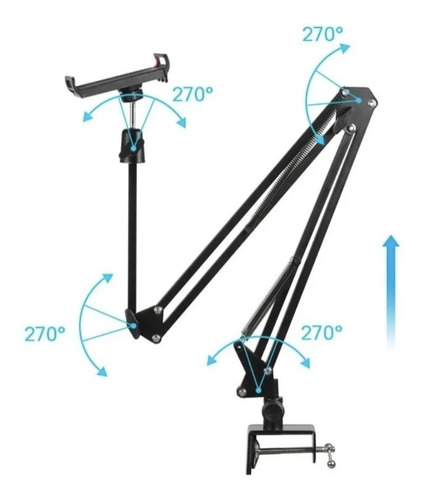 Soporte Brazo Articulado Suspensión Metal P/ Tablet Celular