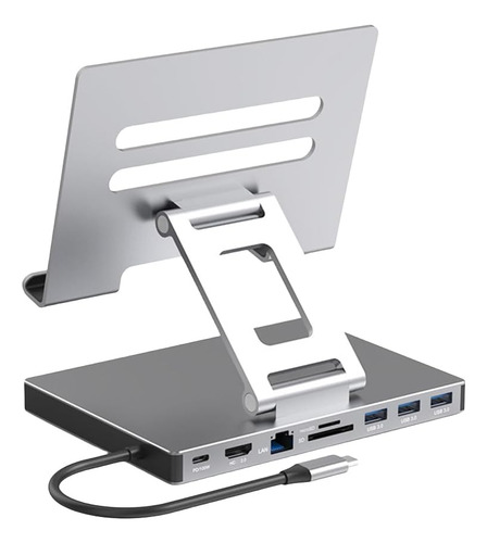 9 En 1 Hub Usb C 3.0 Docking Station Hdmi 4k Soporte Laptop