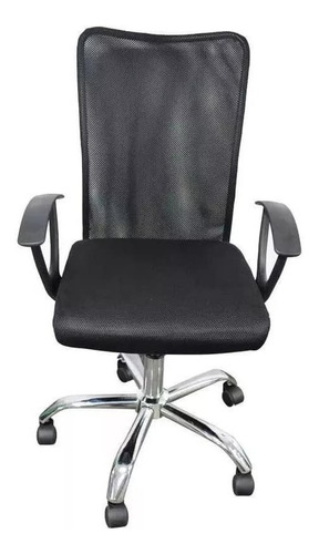 Imagen 1 de 1 de Silla Para Oficina Ejecutiva En Malla Negra Away