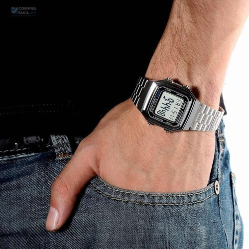 Imagen 5 de 5 de Reloj Casio Retro Plateado Unisex Original A-178wa-1a