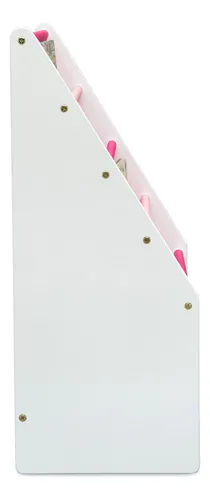 Rack Para Libros Blanco Y Rosado Rosa
