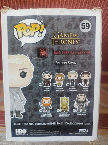 Funko Pop Tv Gane Of Thrones Daenerys (bata Blanca) (Usado)