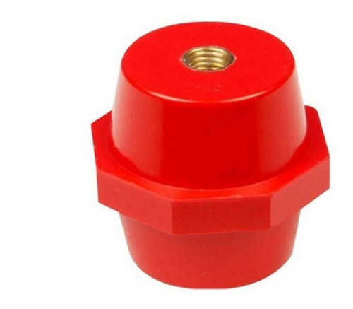 Aislador Para Montage En Tablero 25mm Alta Resistencia Rojo