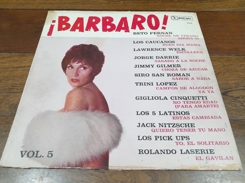 Vinilo - ¡bárbaro! Vol. 5 - Lospick Ups -jack Nitzsche -1964