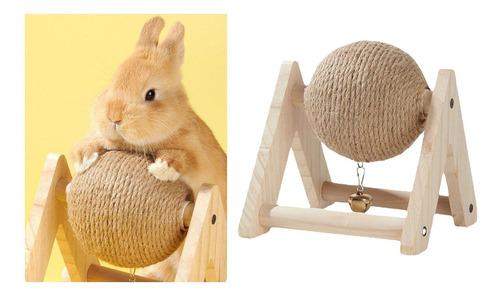 Sisal Claw Ball Bunny Scratcher Con Bola Resistente Al
