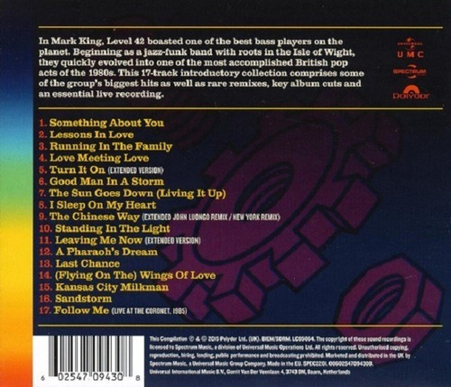 Cd Level 42 / Something About You The Collection (2015) Euro