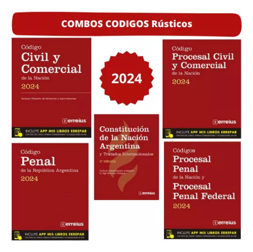Codigo Civil Y Com + Procesal + Penal + Procesal Penal. Pack
