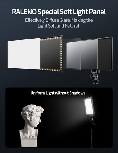 Raleno Led Video Light, Luz De Cámara Para Fotos Video R...