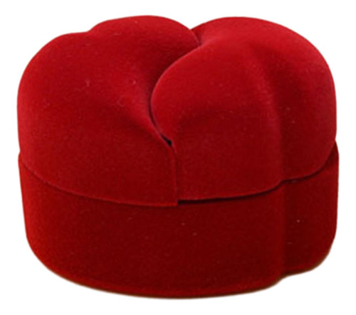 Caja De Anillos De Boda Con Corazón, Estuche De Joyería