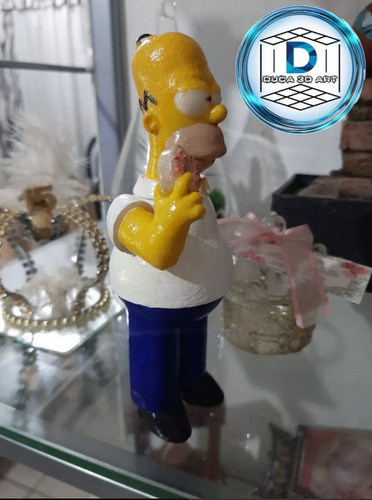 Figura Homero Simpson Comiendo Rosquilla - Impresión 3d
