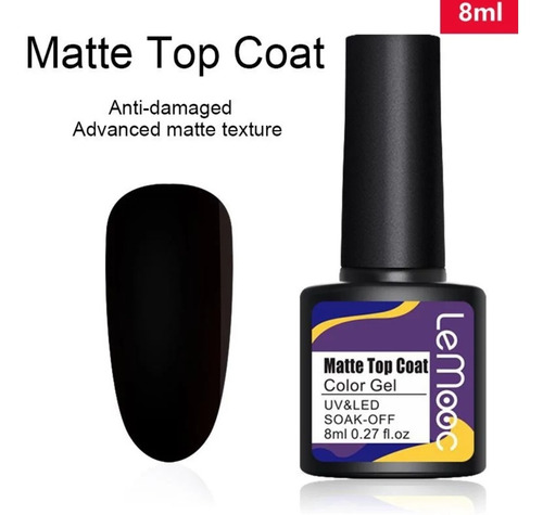 Pack Base Coat + Top Coat + Top Matt Efecto Mate Lemooc