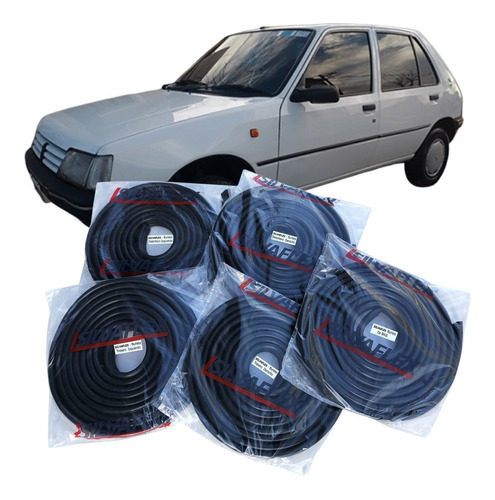 Burletes De 4 Puertas + Baul Peugeot 205 5p Kit X5 Silvaflex