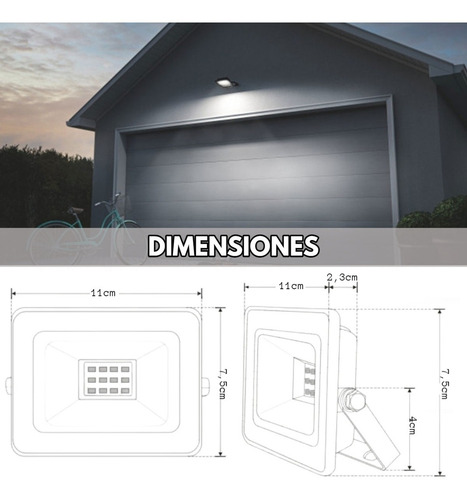 Reflector Proyector Aluminio Led 30w Luz Calida Candela