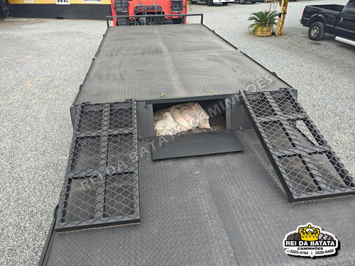 Carreta Semi Reboque Prancha Rebaixada Carrega Tudo 2 Eixos