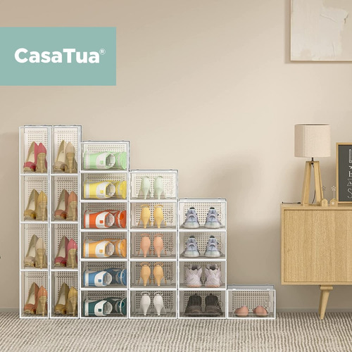 Imagen 8 de 9 de Caja Organizadora De Zapatos Set X4 Casatua Apilables Firmes