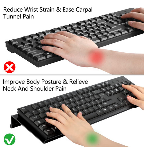 Soporte Acrílico Para Teclado De Computadora Para Escritorio