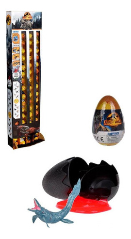 Huevo Con Dinosaurio, Slime, Moneda Y Guia Jurassic World Do