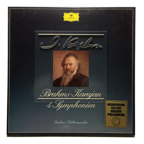 Álbum 4 Lp Clásica Johannes Brahms Von Karajan 4 Symphonien