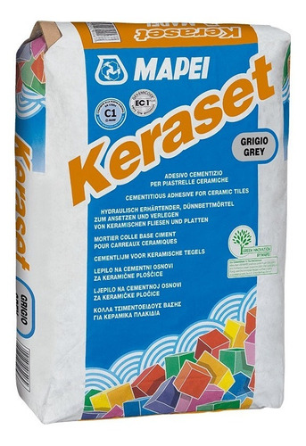 Pegamento Adhesivo Mapei Keraset Impermeable Ceramica (25kg)