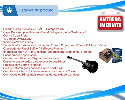 Hinos P/ Violão - Kits C/3 - Ccb Tom Orig+avulsos Vol.1 E 2