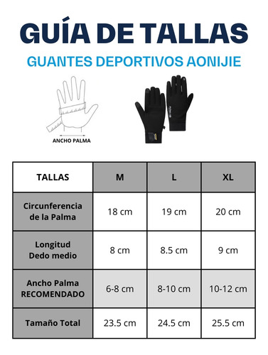 Guantes Deportivos Termicos Invierno Aonijie