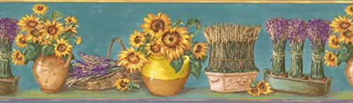 Papel Pintado Decorativo Pre-pegado Estilo Girasoles(7''x15f