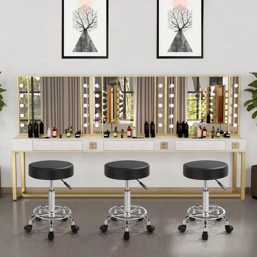 Yaheetech Taburete Giratorio Para Salon De Belleza, Taburete